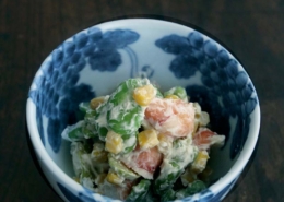 エビとそら豆にクリームチーズ和え