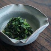 三つ葉と菊菜とほうれん草3種のごま和え