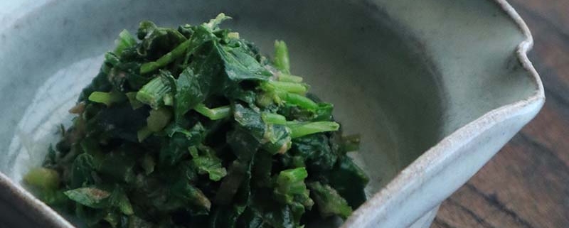 三つ葉と菊菜とほうれん草3種のごま和え