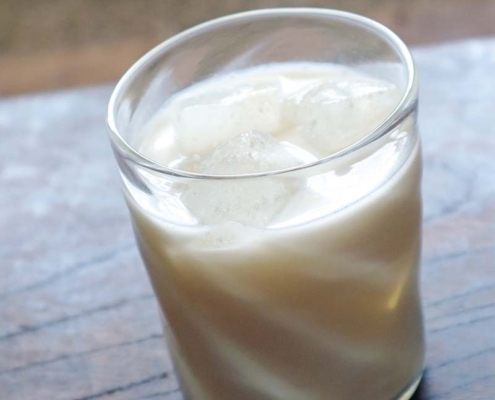 はちみつ梅シロップの牛乳割り