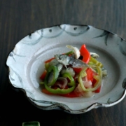 小さな豆あじの南蛮漬け
