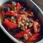 トマトと茄子のそぼろ煮