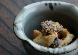 れんこんと焼きしいたけの胡麻和え