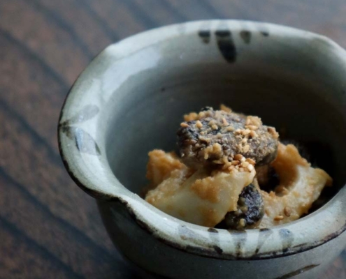れんこんと焼きしいたけの胡麻和え